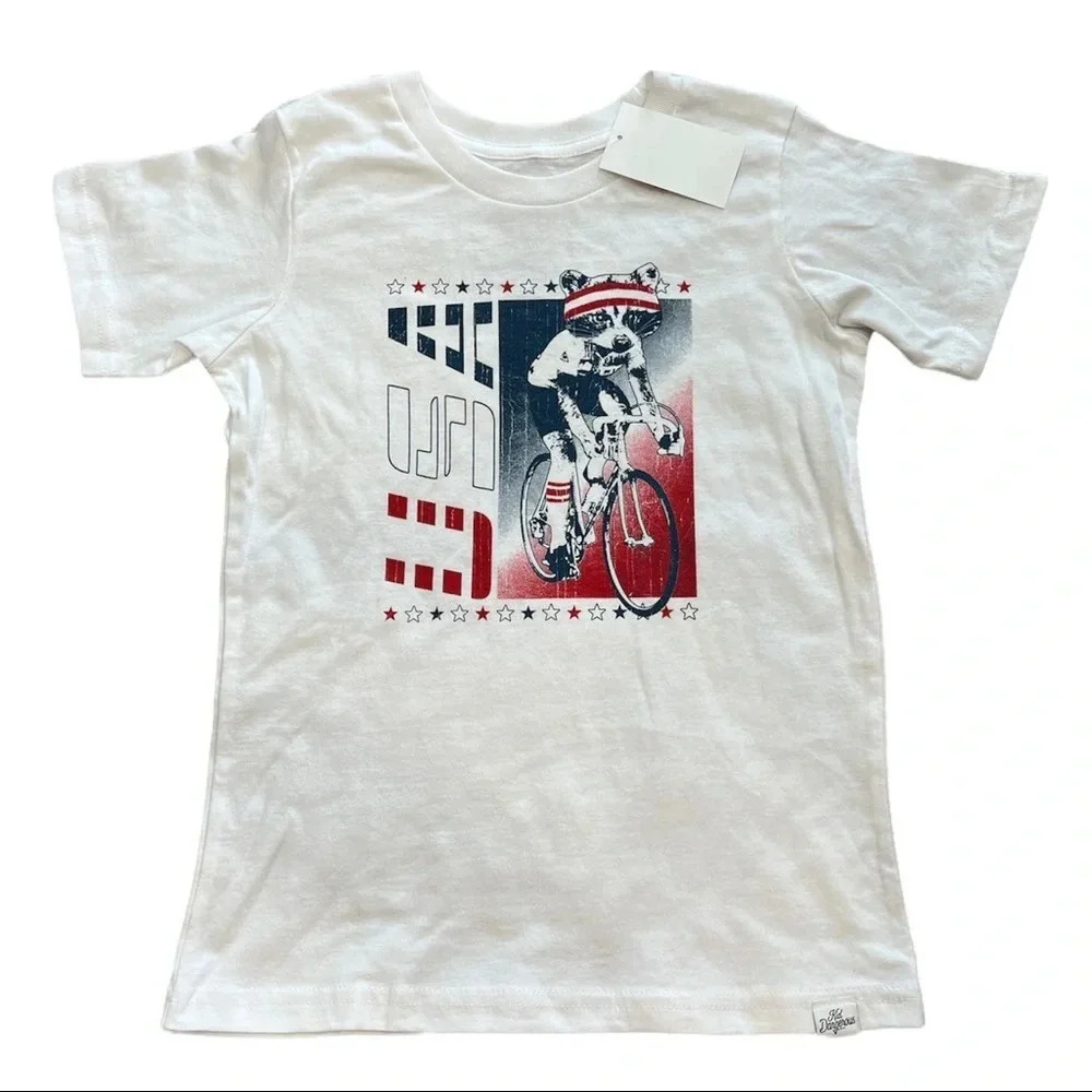 Kid Dangerous White Raccoon USA Tshirt S M XL